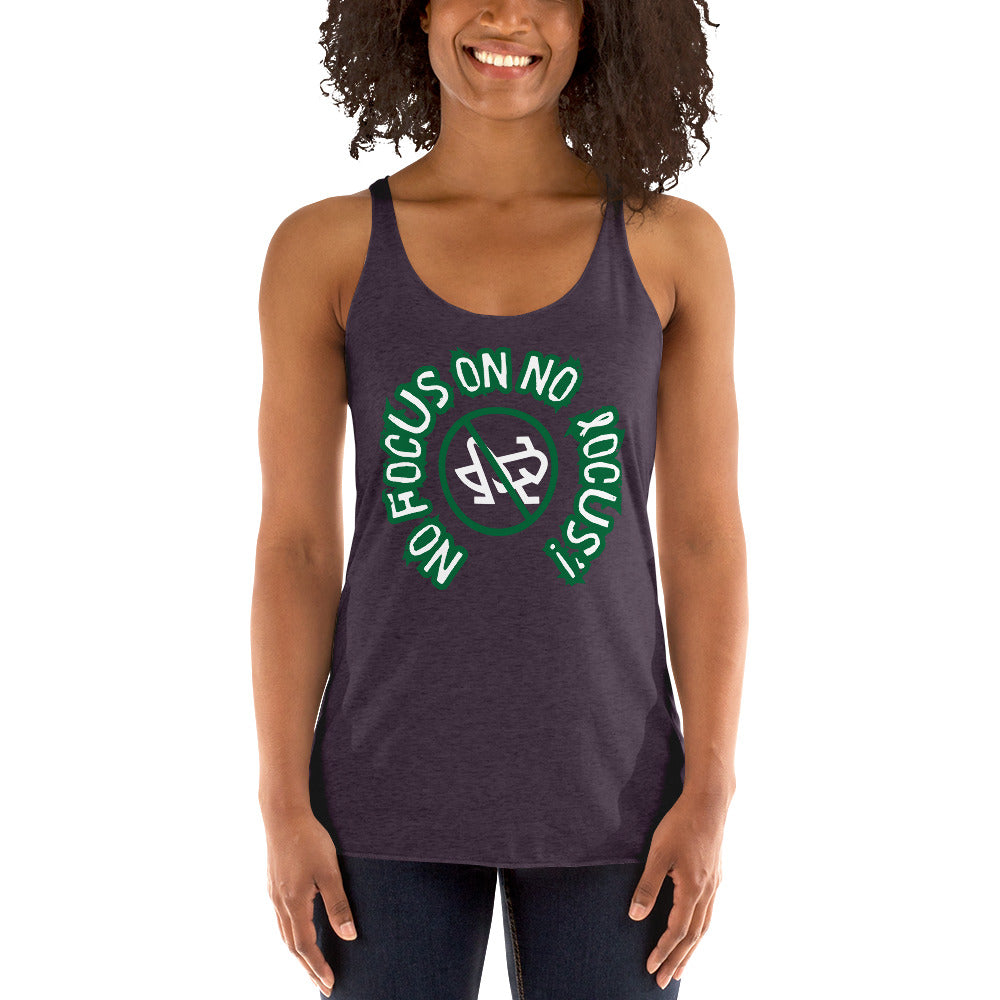 HTK NO LOCUS' Women's Racerback Tank - Green with white