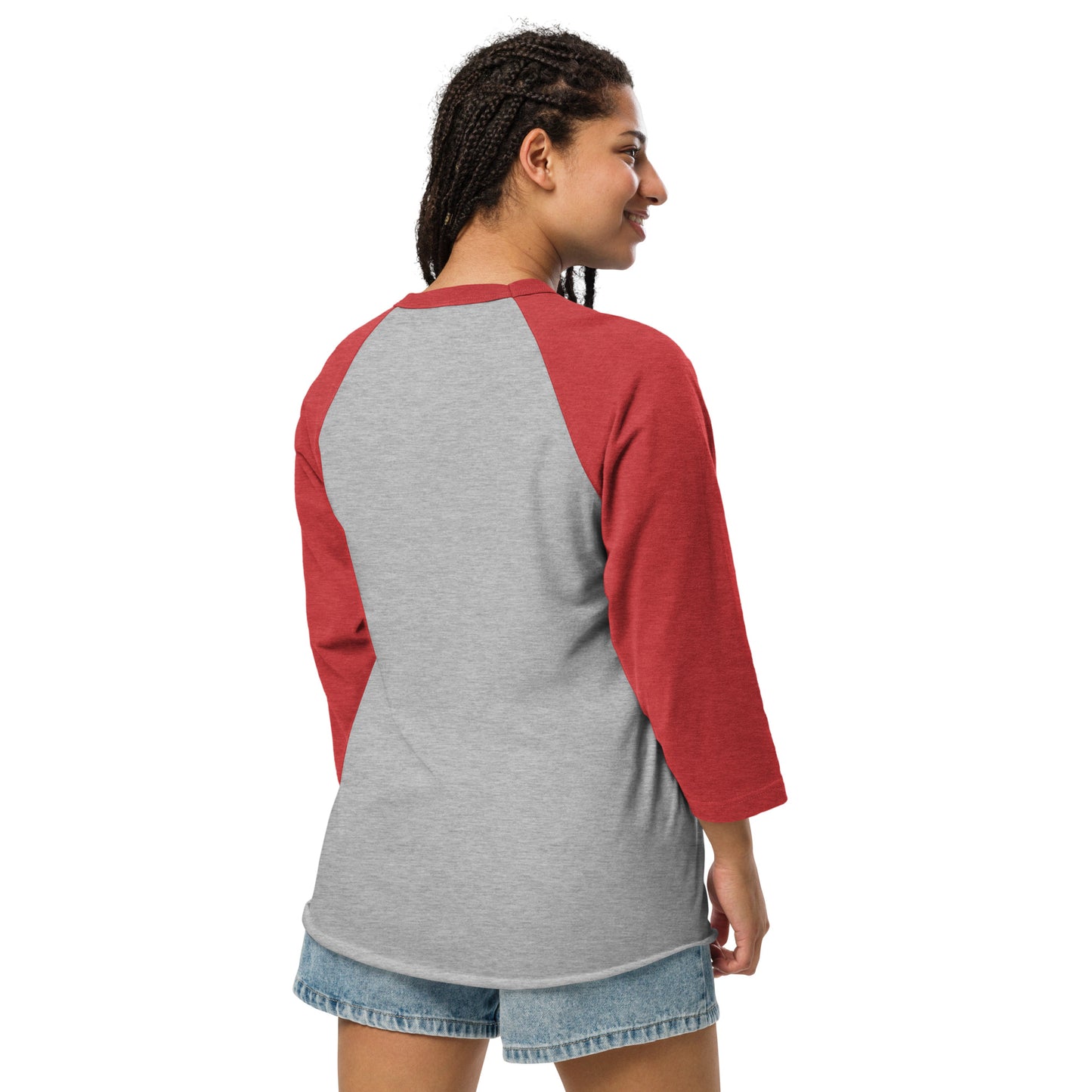 HTK CURVY & LOUD 3/4 T-shirt - Red on Grey