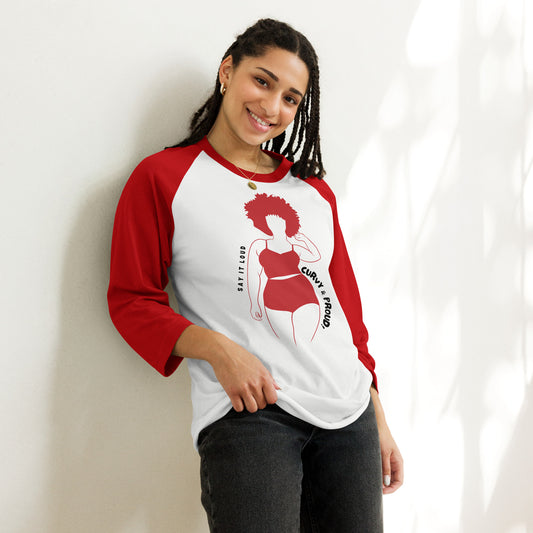 HTK CURVY & LOUD 3/4 T-shirt - Red