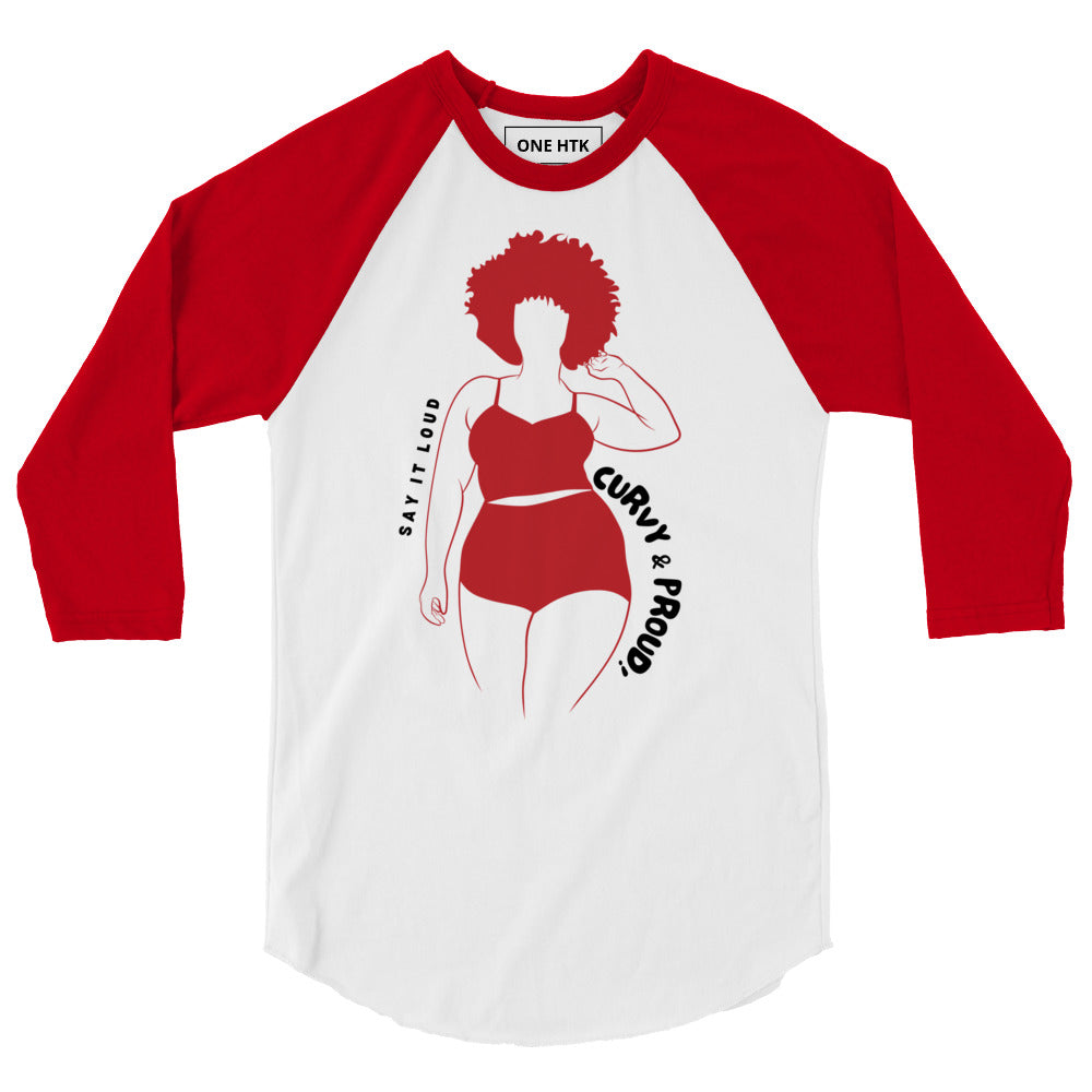 HTK CURVY & LOUD 3/4 T-shirt - Red