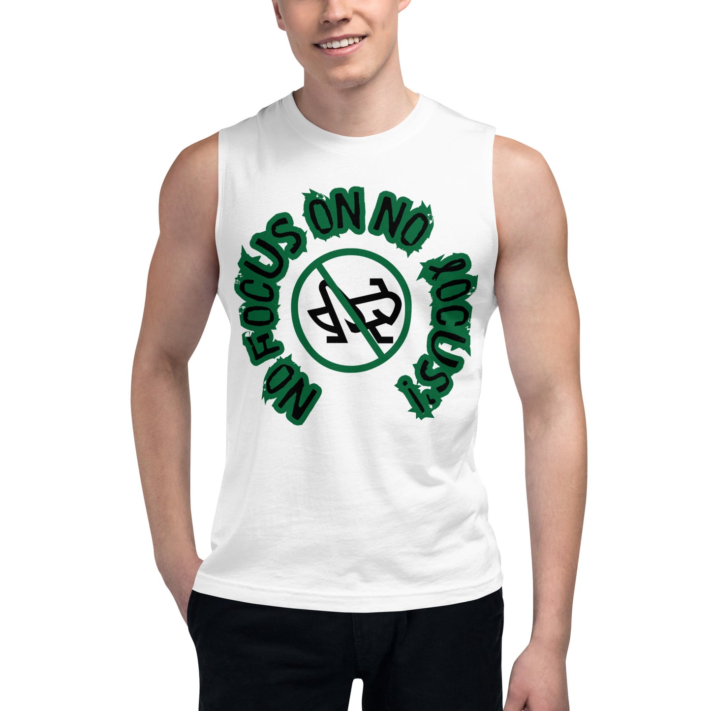 HTK NO LOCUS' UNISEX Muscle Shirt - Green