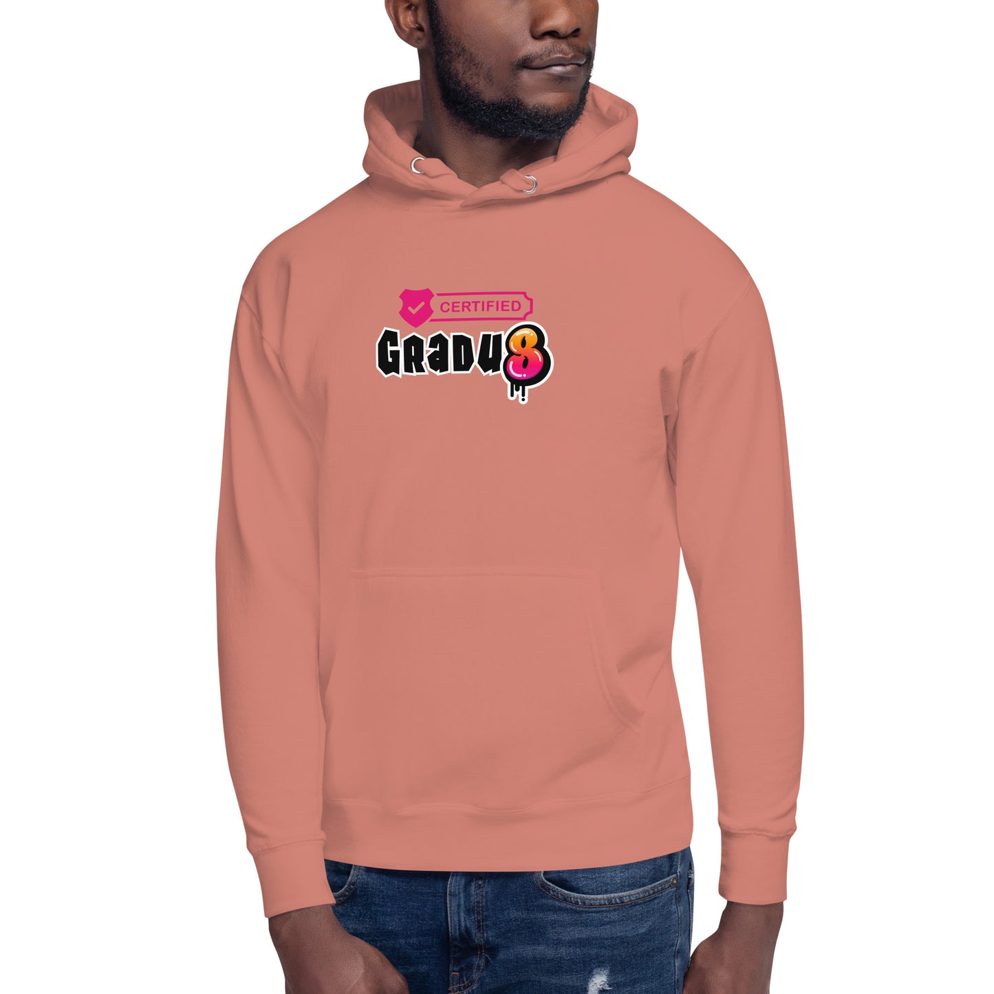 HTK GRADU8 HOODIE - PINK CERTIFIED