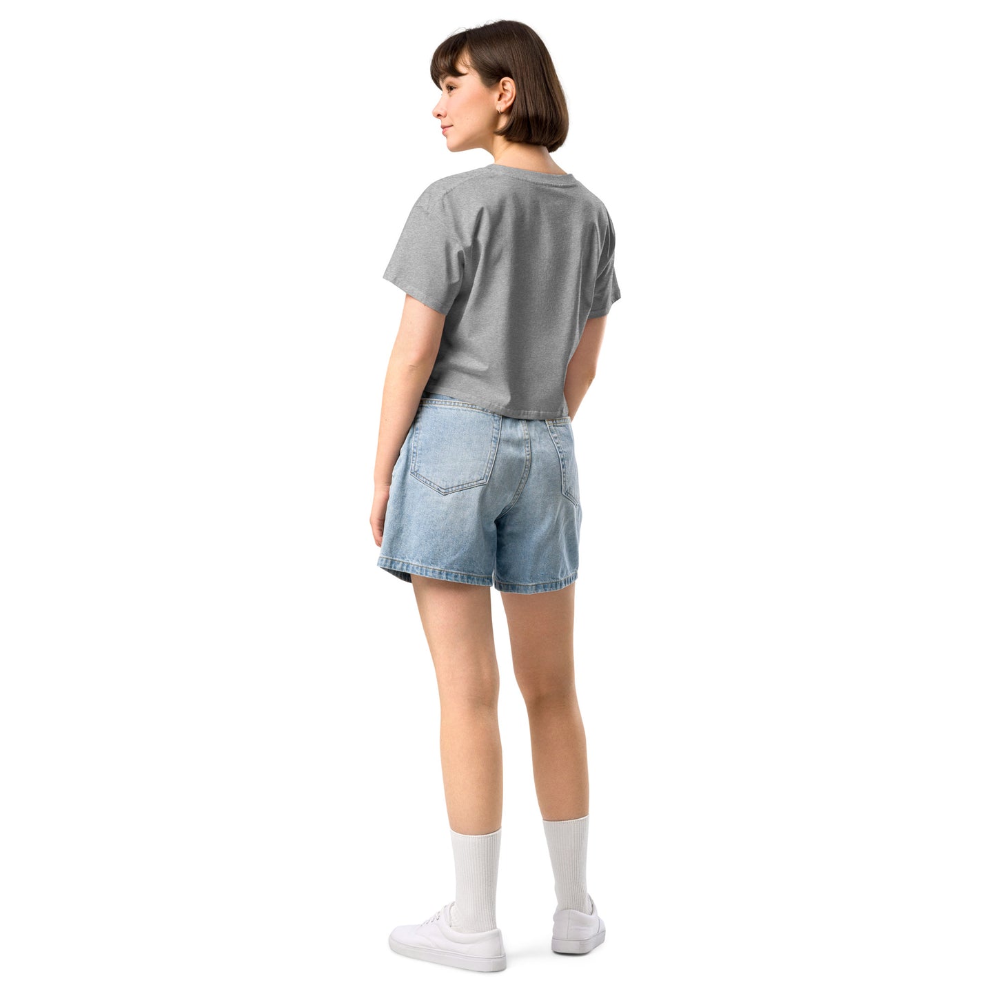 HTK NO LOCUS' Women’s crop top - Green with White Locust