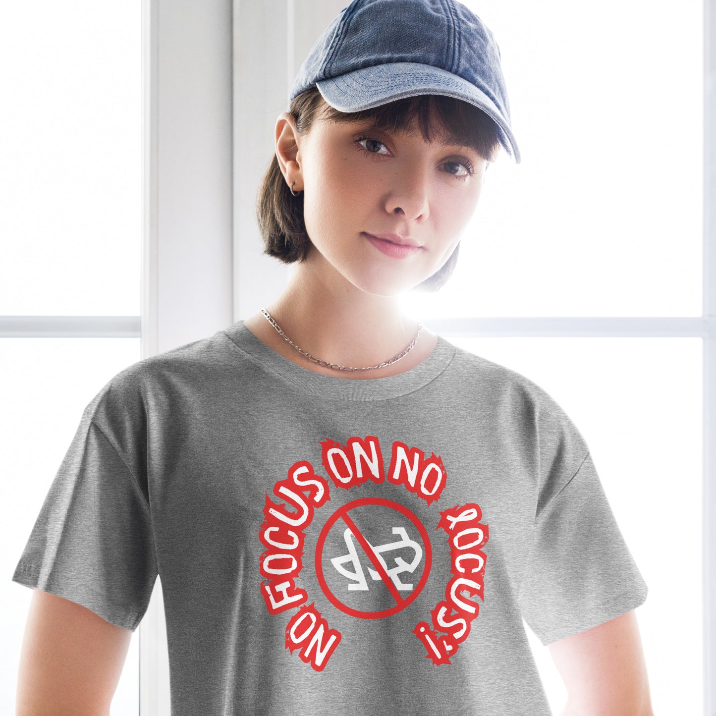 HTK NO LOCUS' Women’s crop top - Red with White Locust