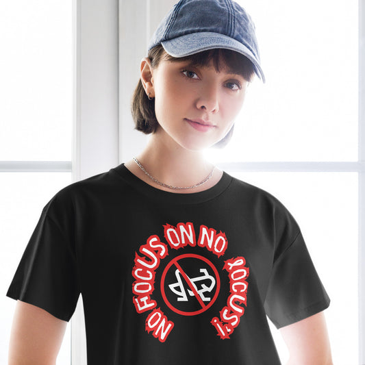 HTK NO LOCUS' Women’s crop top - Red with White Locust