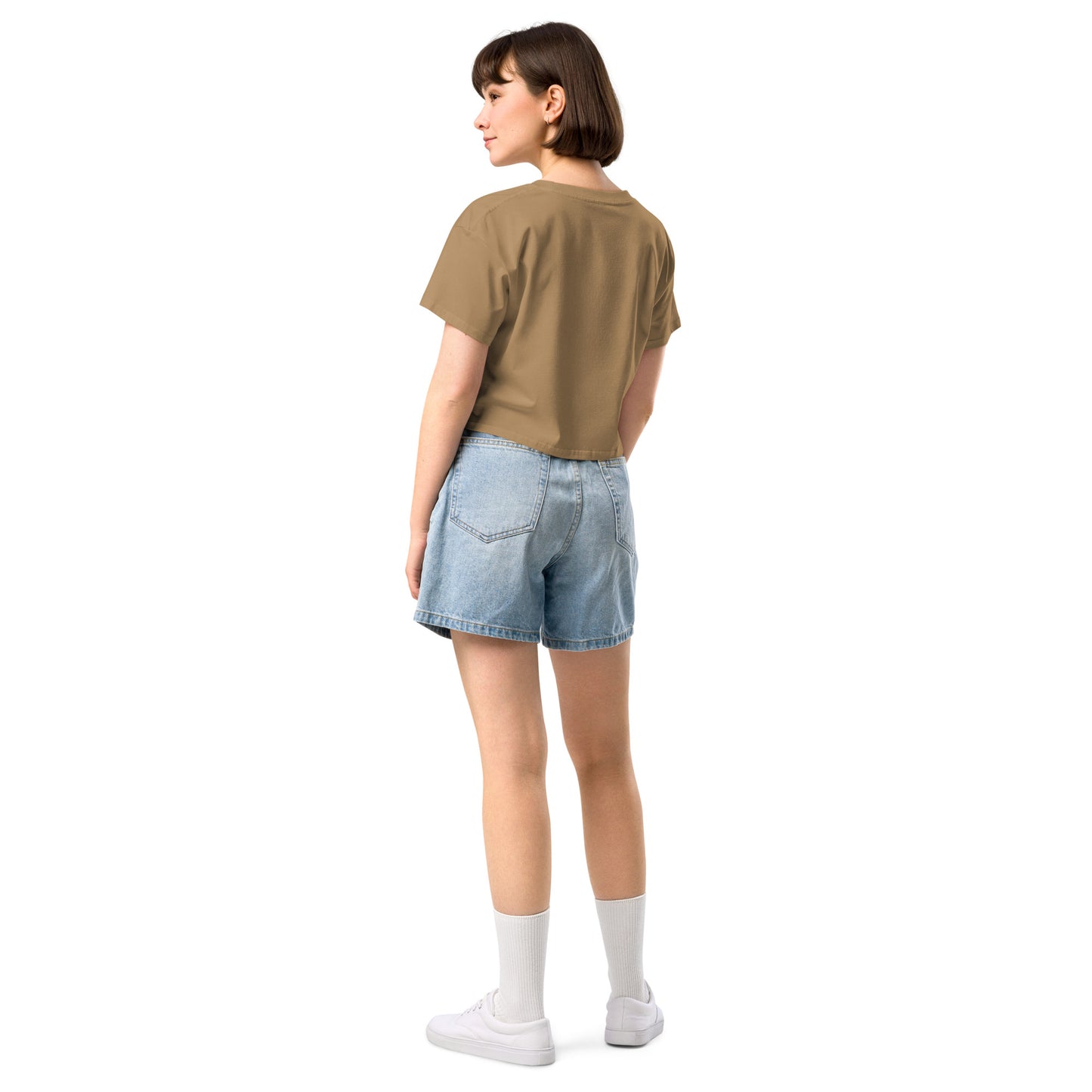 HTK NO LOCUS' Women’s crop top - Green with White Locust