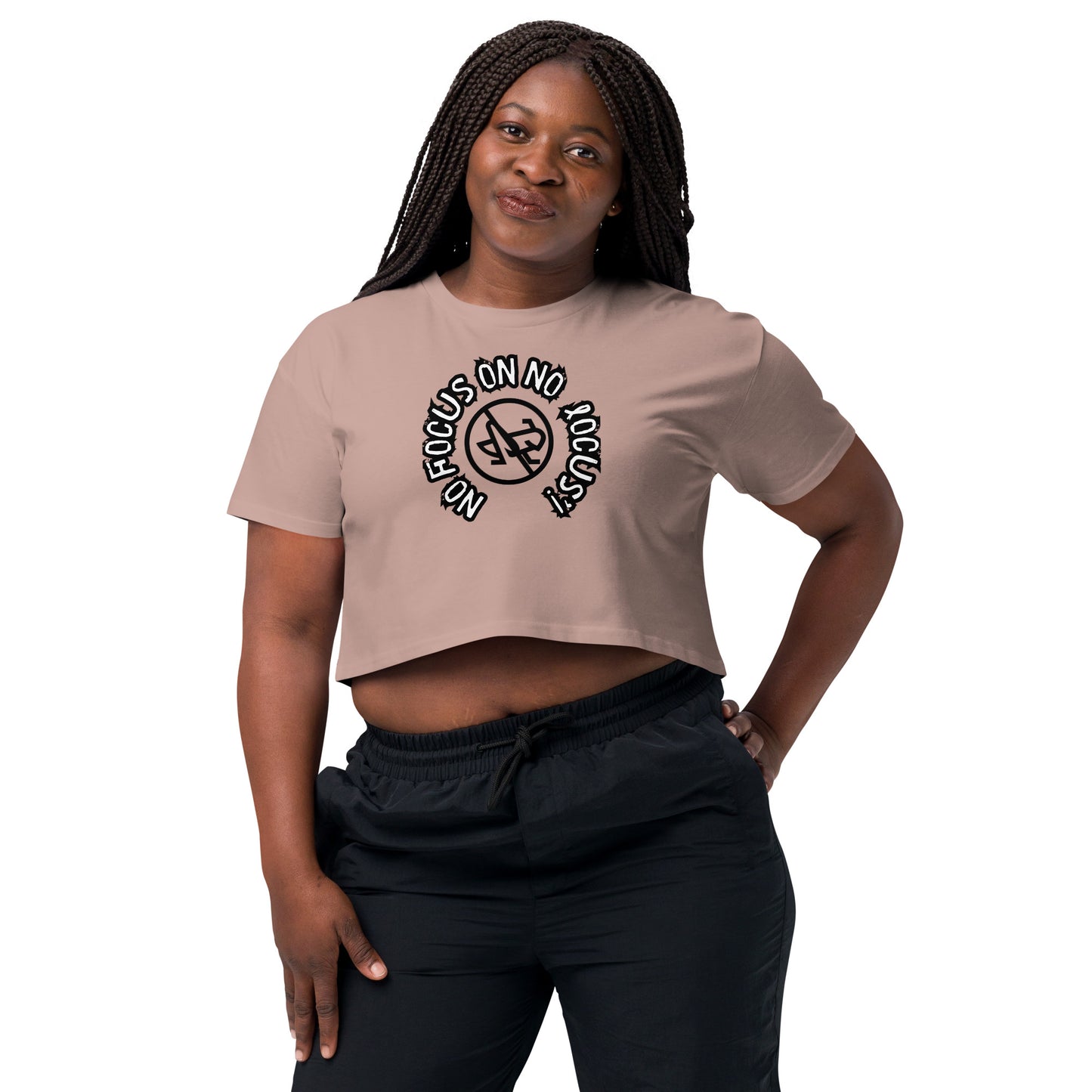 HTK NO LOCUS' Women’s crop top - Black