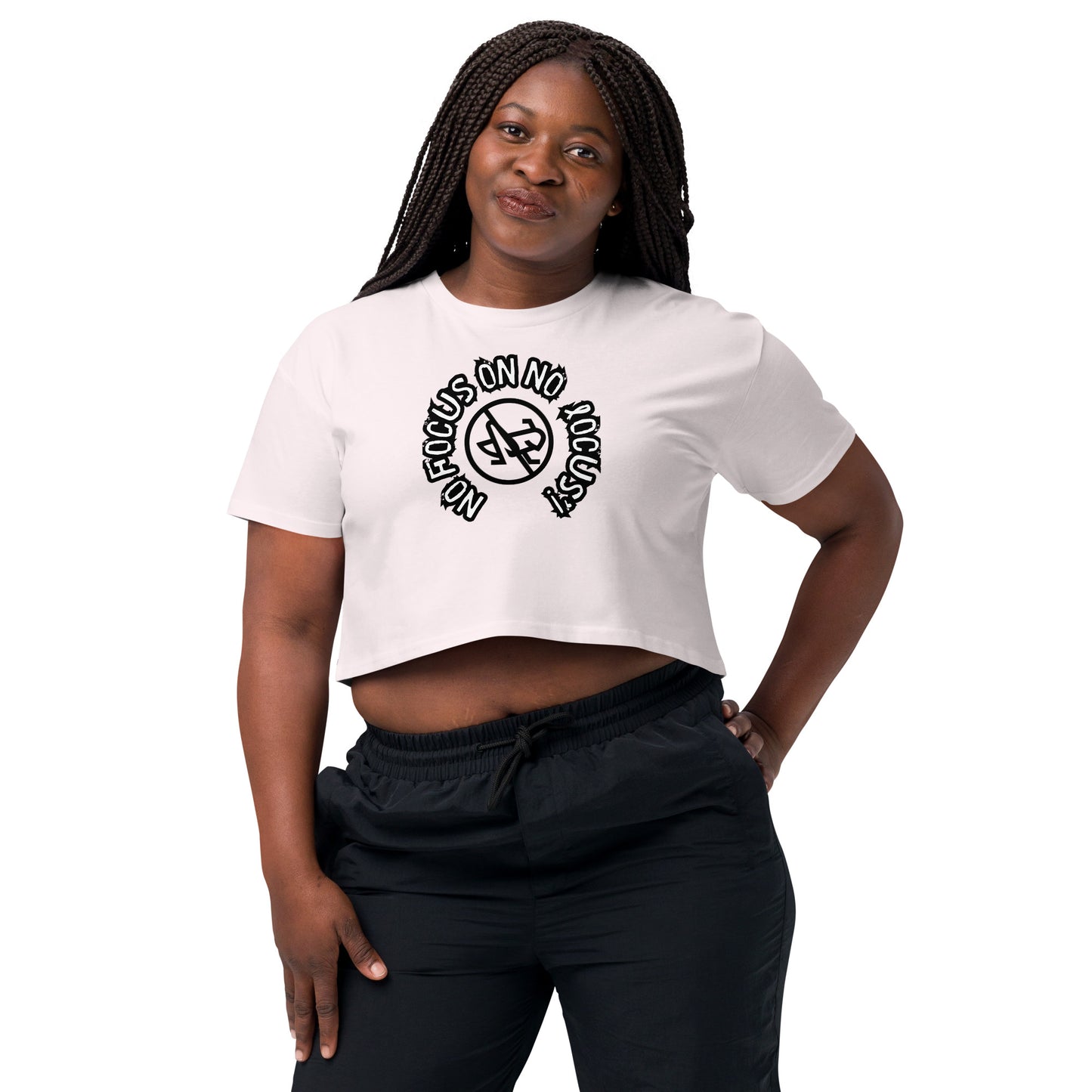 HTK NO LOCUS' Women’s crop top - Black