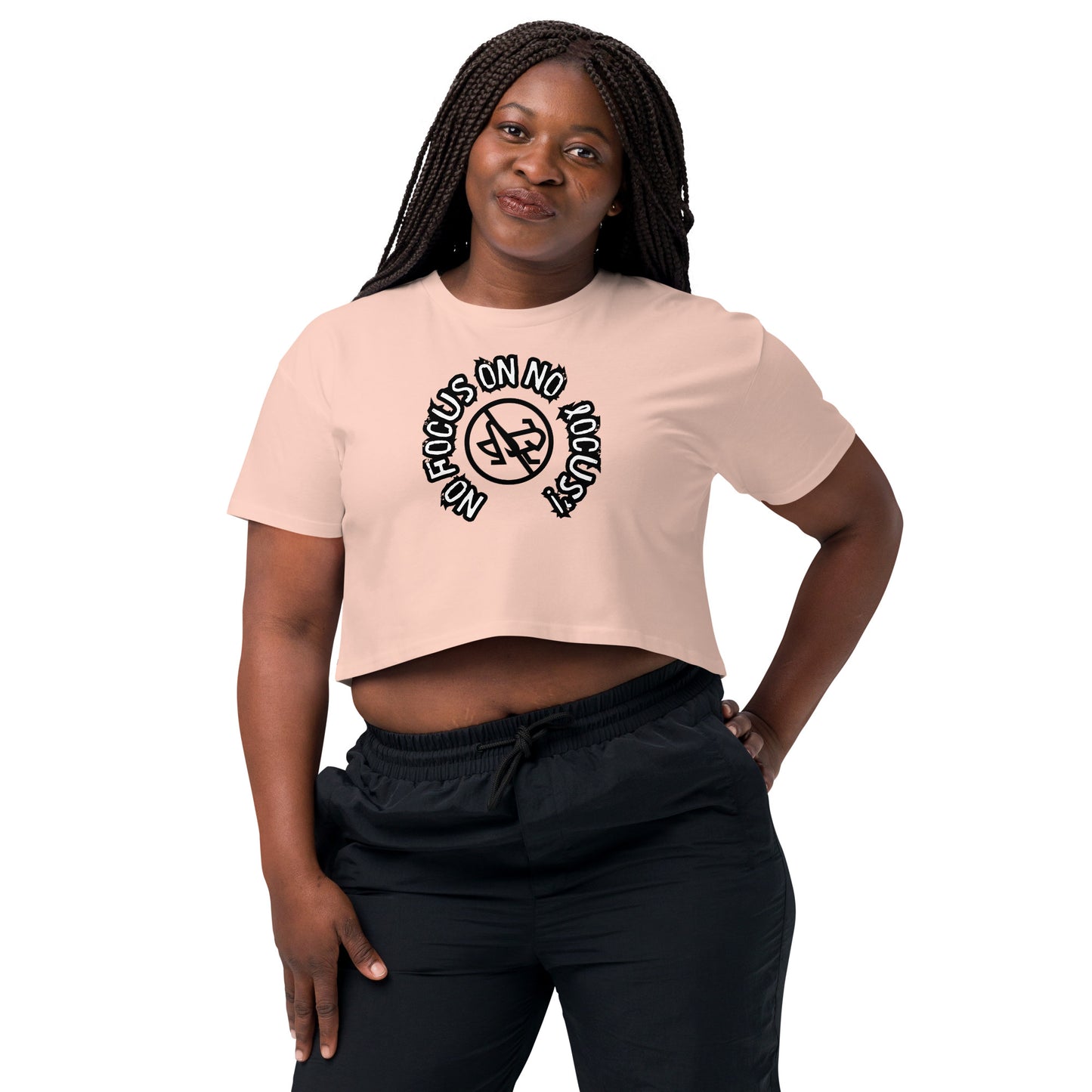 HTK NO LOCUS' Women’s crop top - Black