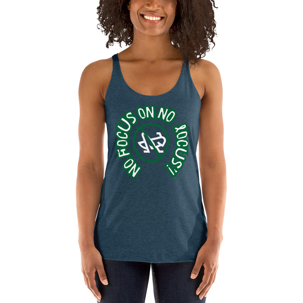 HTK NO LOCUS' Women's Racerback Tank - Green with white