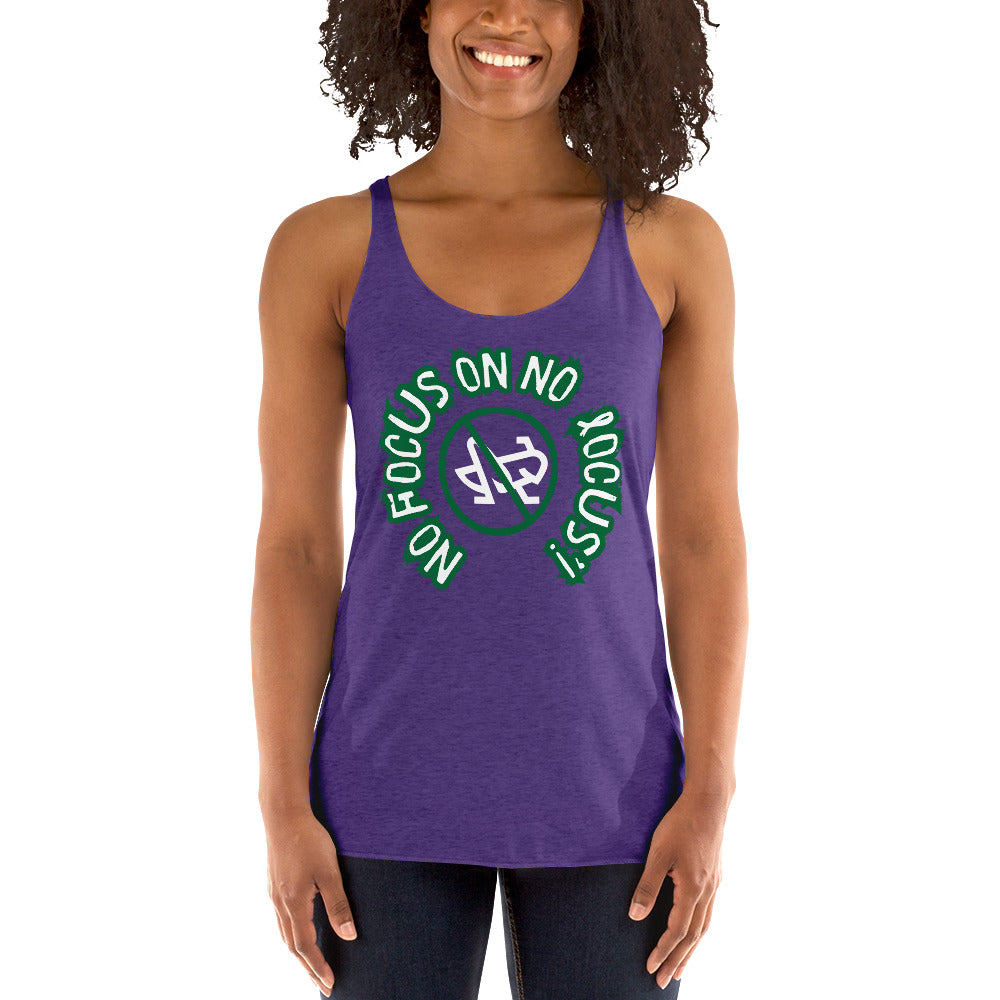 HTK NO LOCUS' Women's Racerback Tank - Green with white