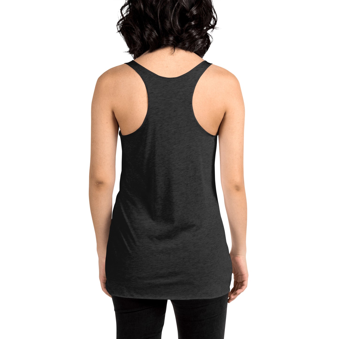 HTK NO LOCUS' Women's Racerback Tank Blue with White