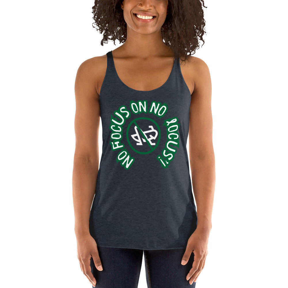 HTK NO LOCUS' Women's Racerback Tank - Green with white