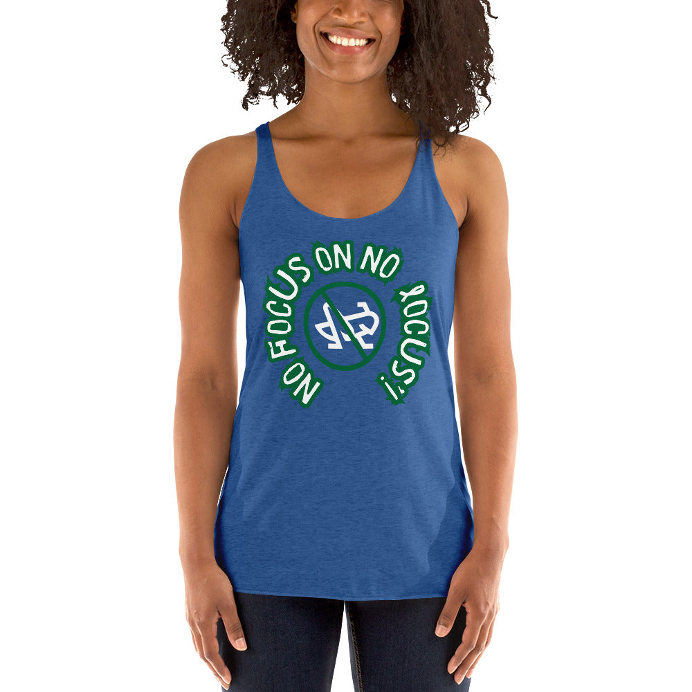 HTK NO LOCUS' Women's Racerback Tank - Green with white
