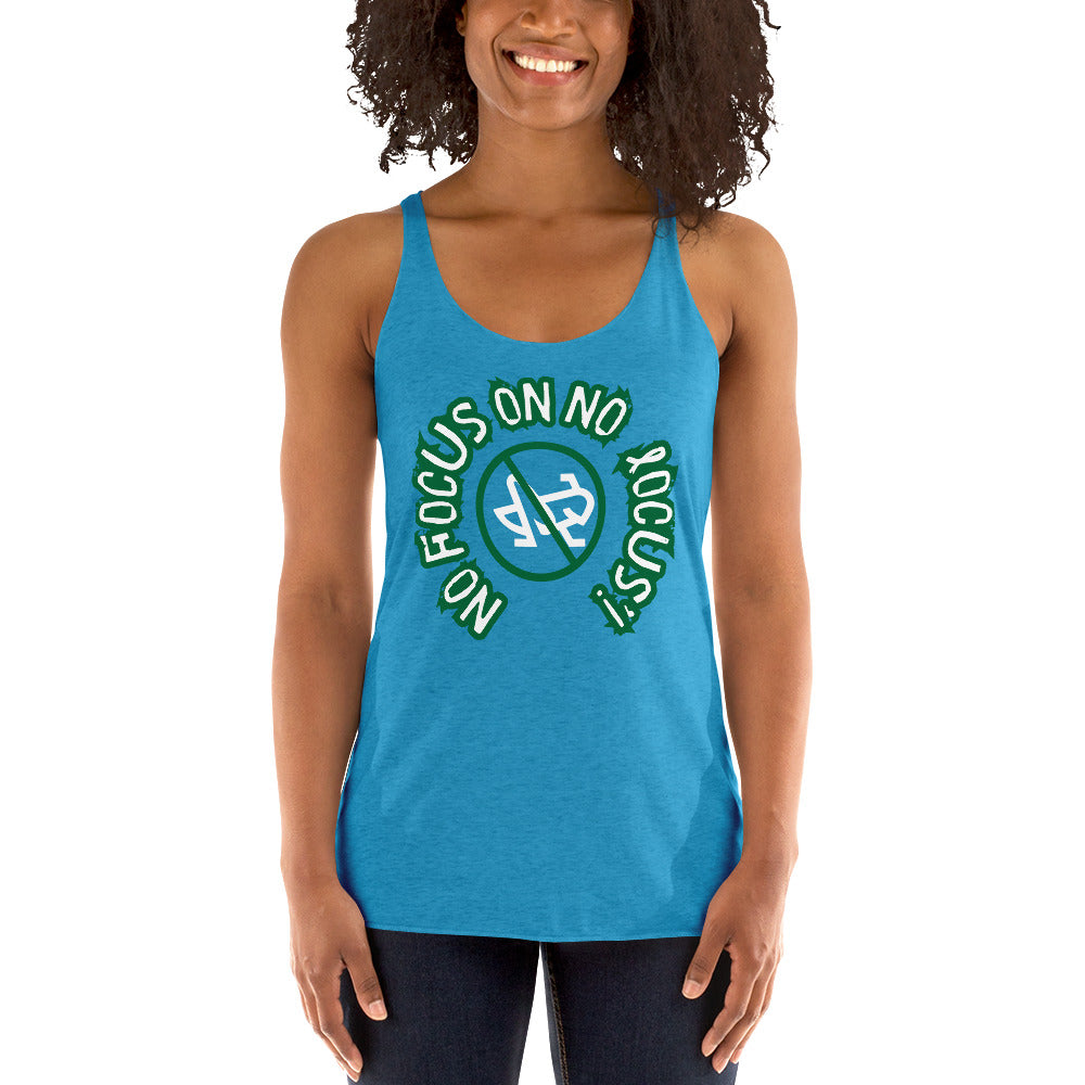 HTK NO LOCUS' Women's Racerback Tank - Green with white
